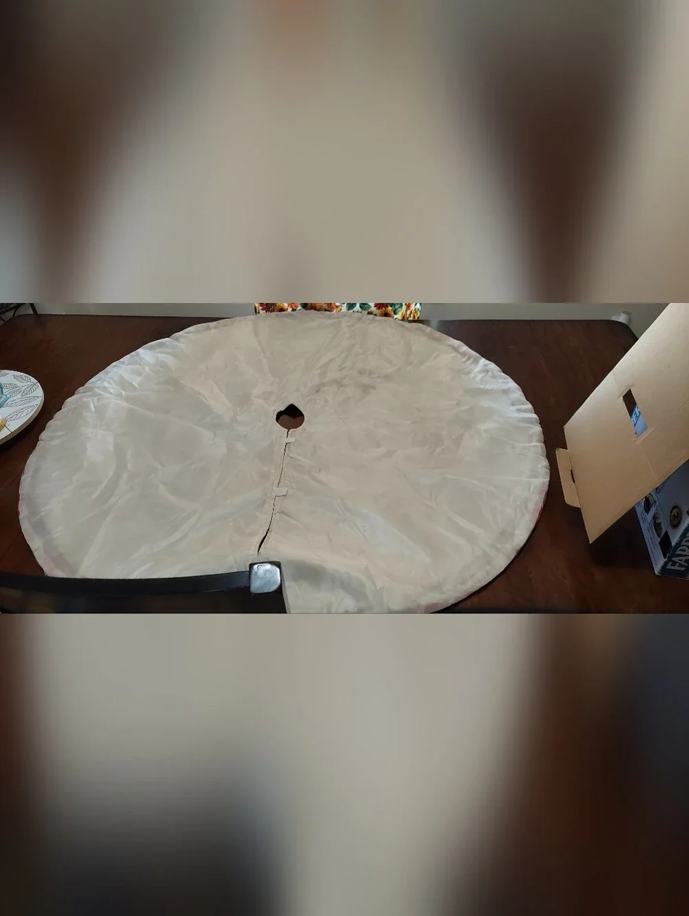 Hobby Lobby Cream and Red Reindeer Tree Skirt